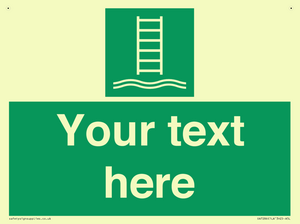 Custom sign safe condition Embarkation ladder